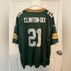 Ha-Ha Clinton Dix, packers jersey, size large. Stitched